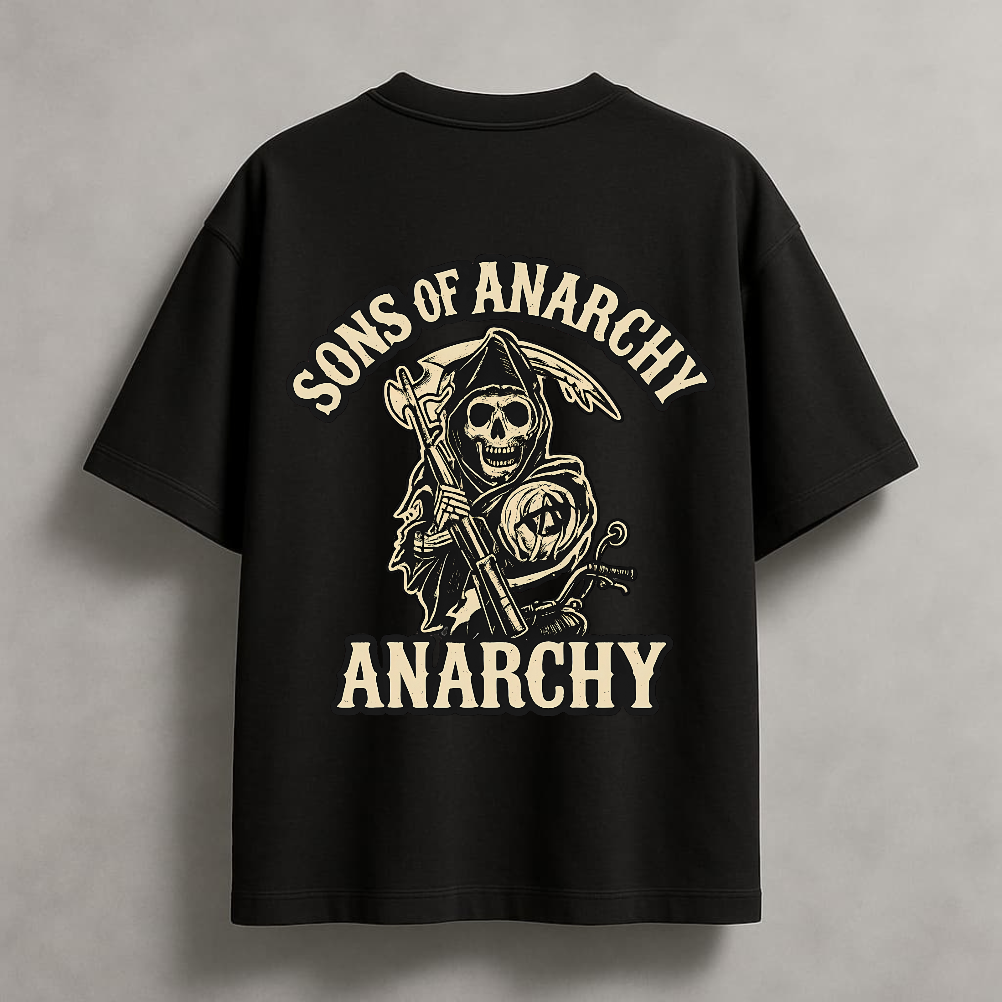 Oversized T Shirt - Anarchy Black