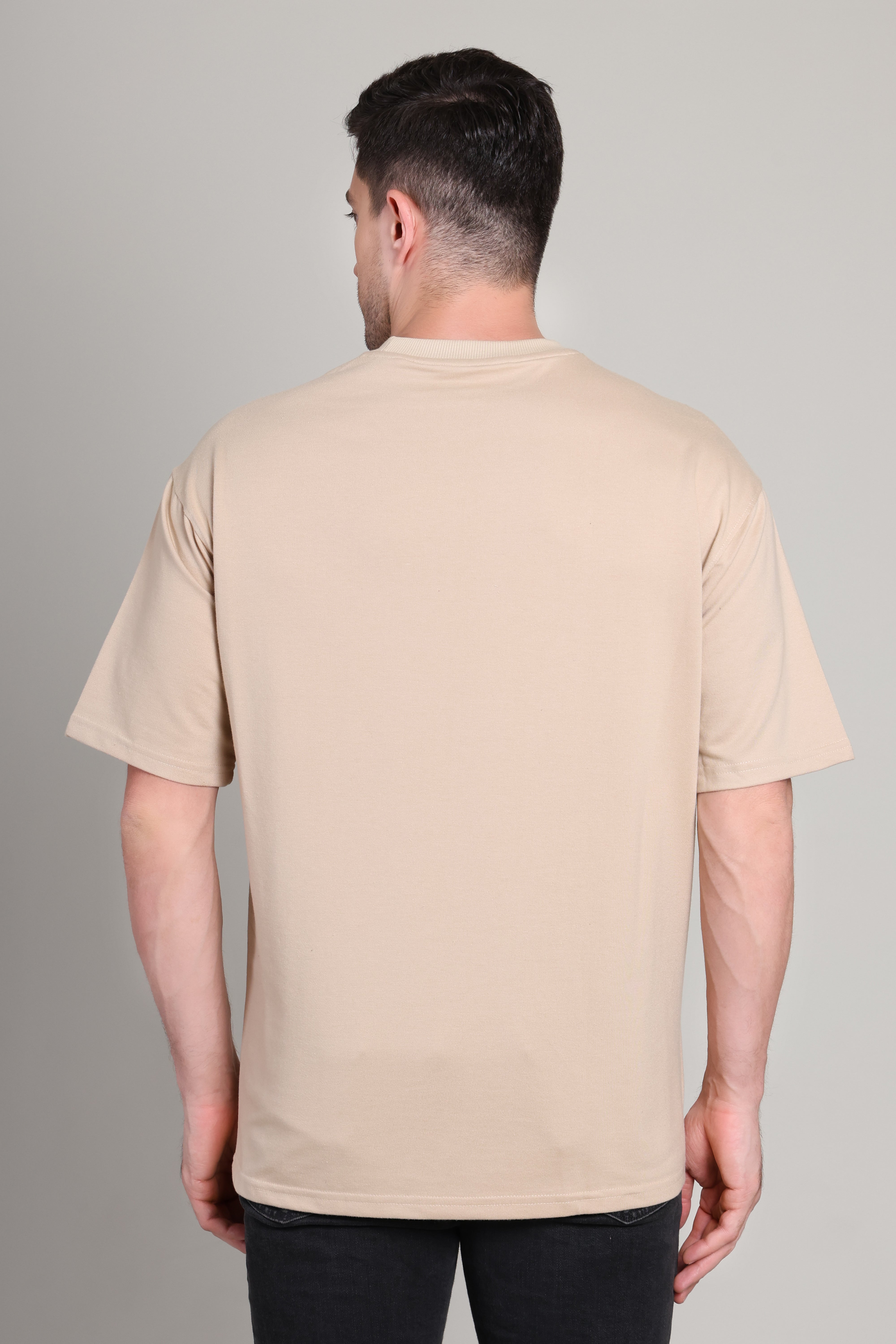 Oversized T Shirt - World Travel - Beige