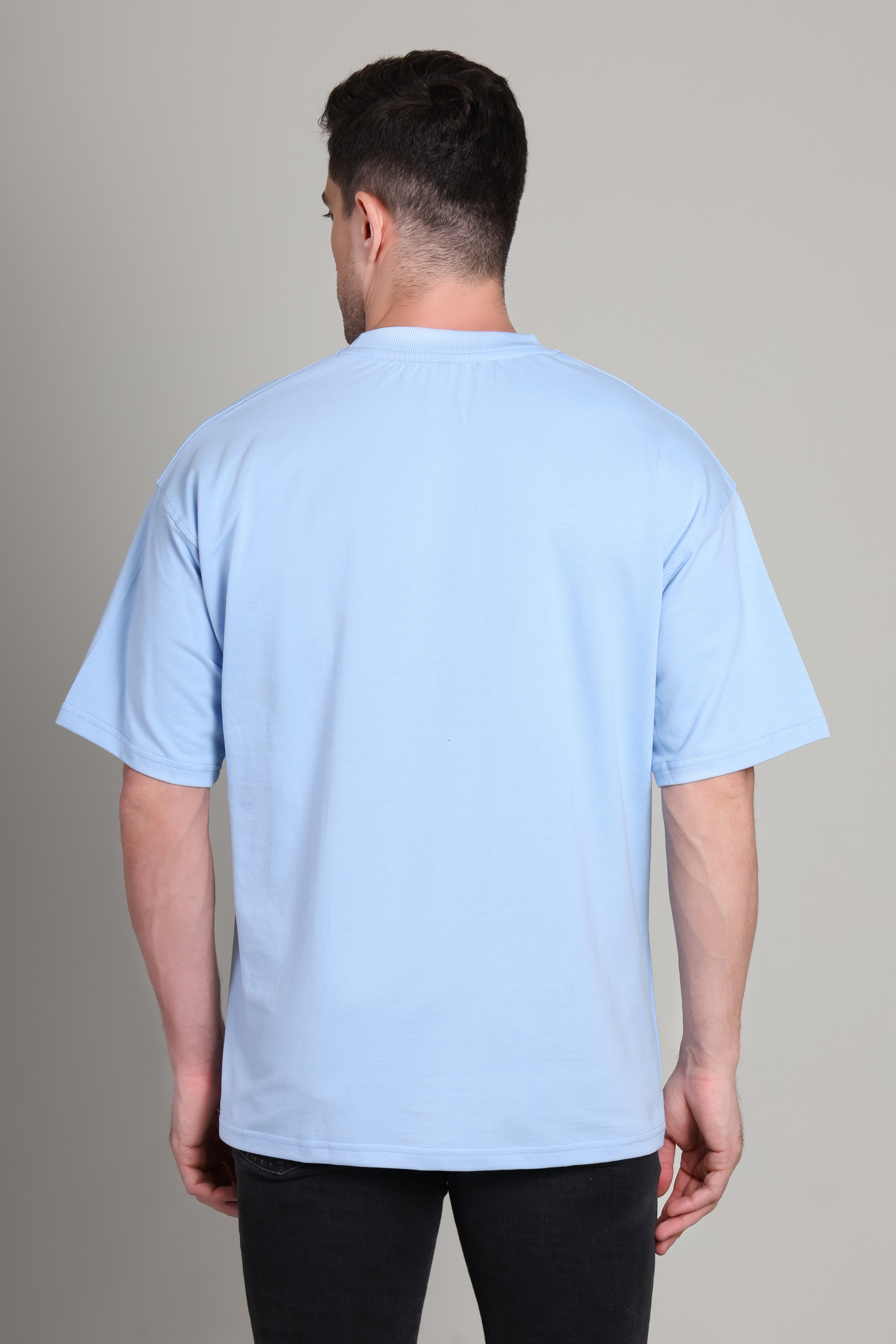 Oversized T Shirt - World Map - Blue