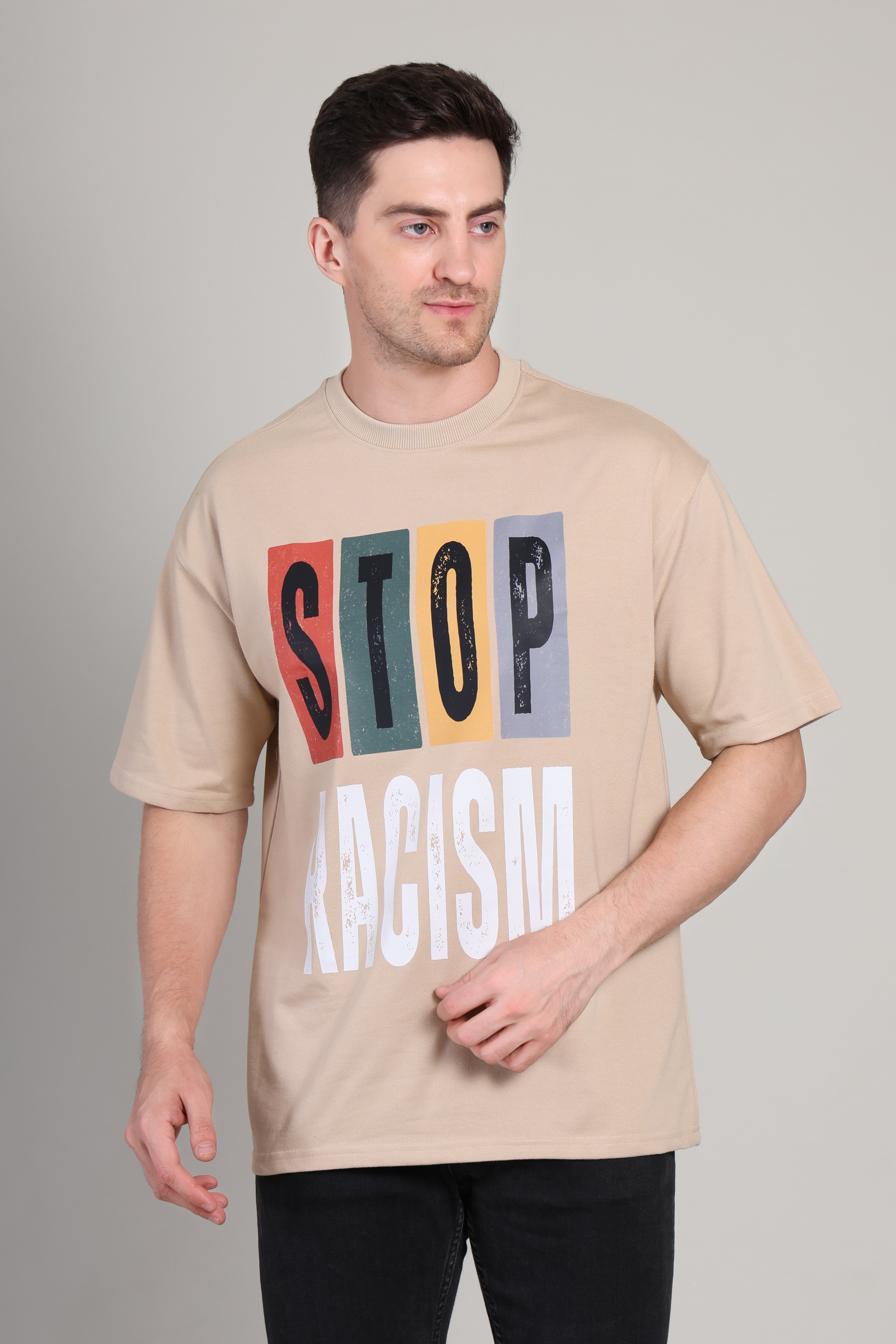 Oversized T Shirt - Stop Racism