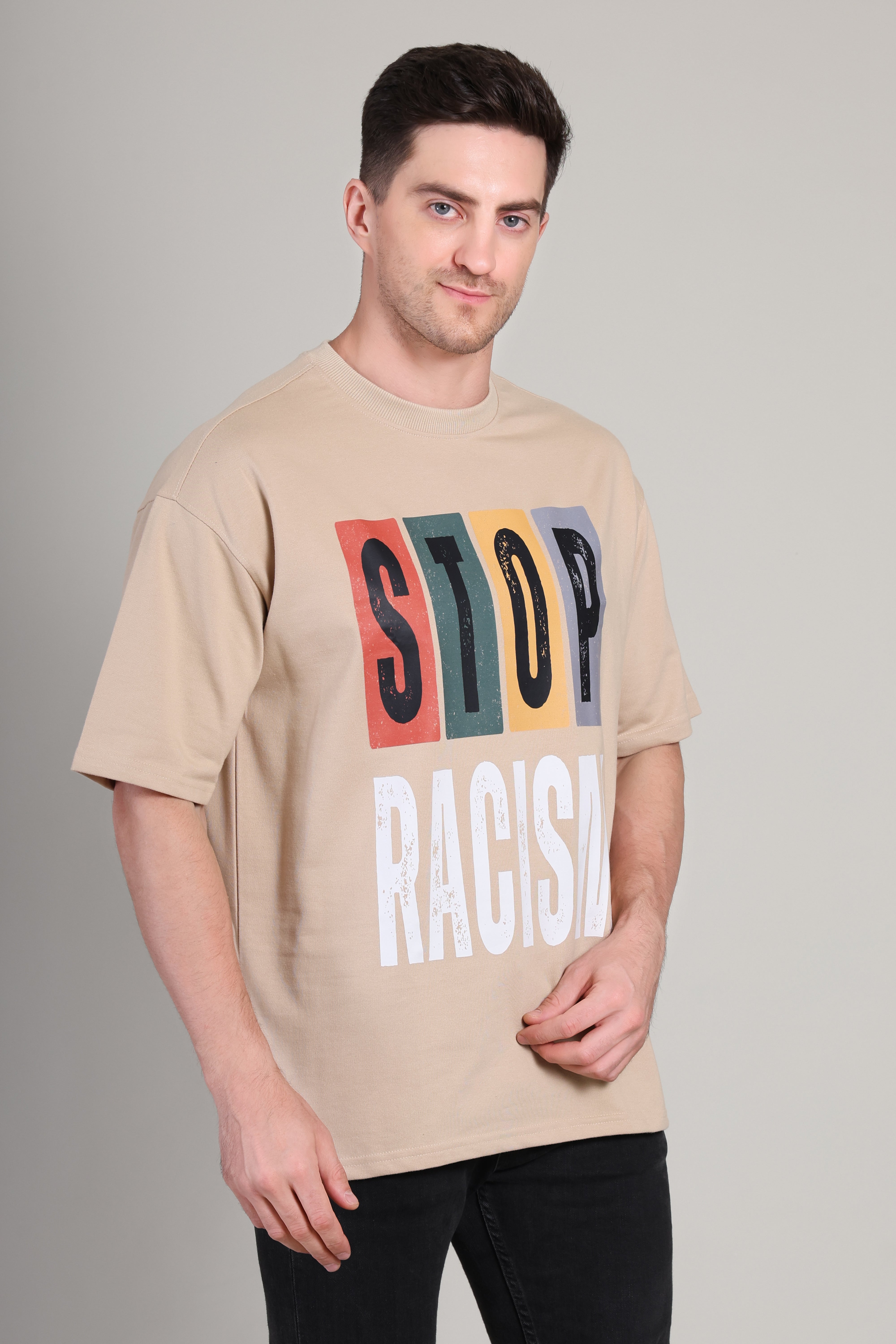 Oversized T Shirt - Stop Racism