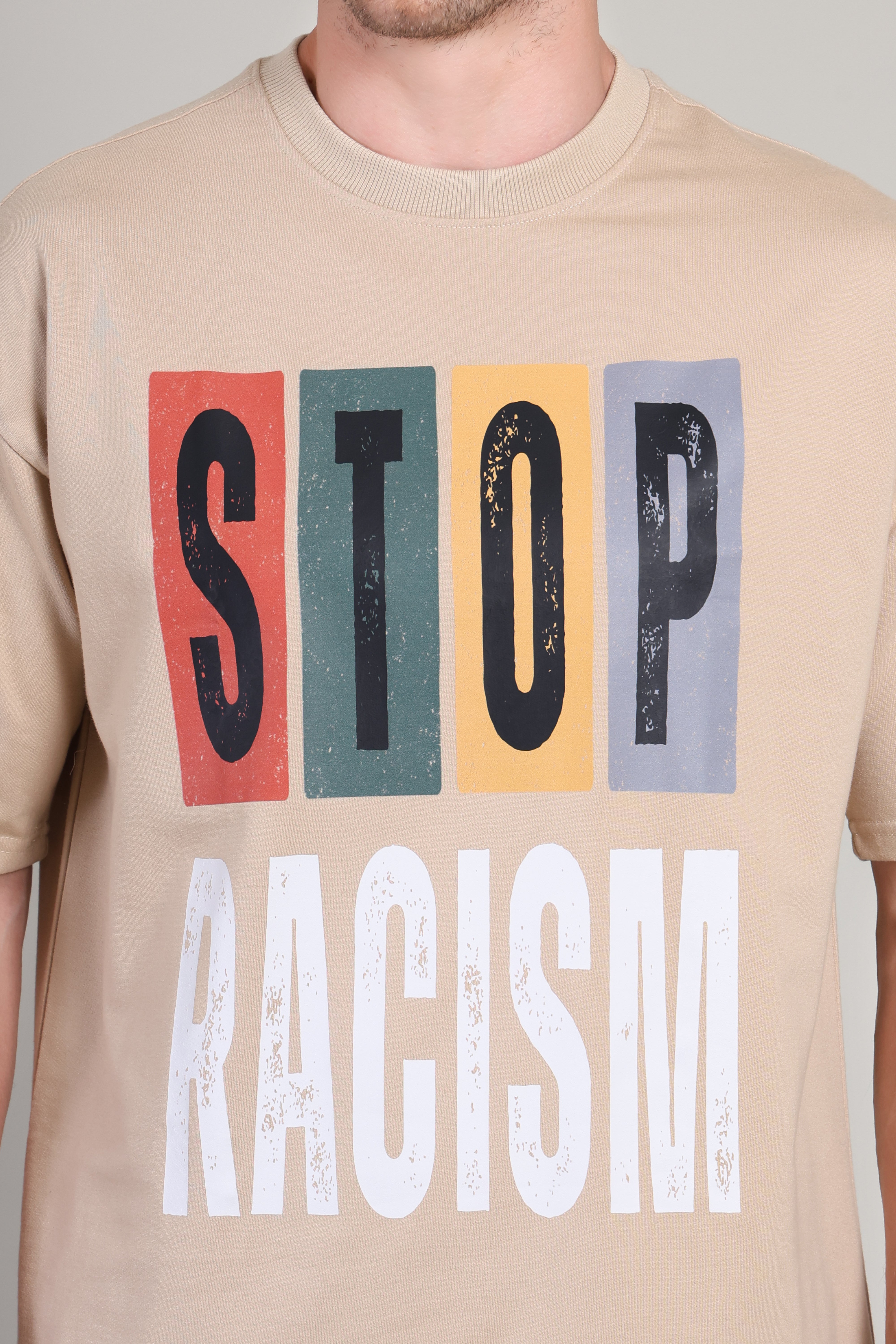 Oversized T Shirt - Stop Racism