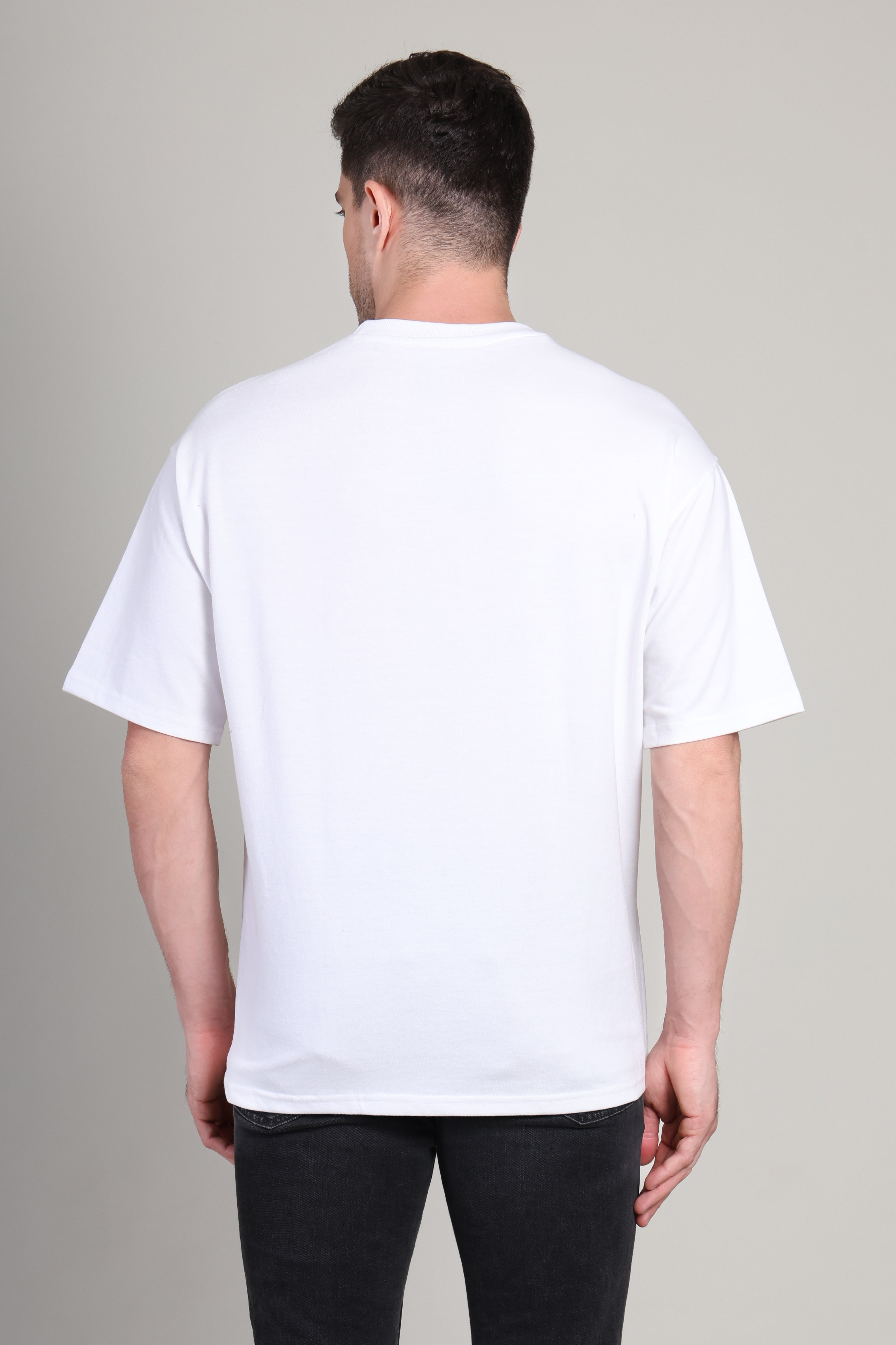 Oversized T Shirt - Retro - White