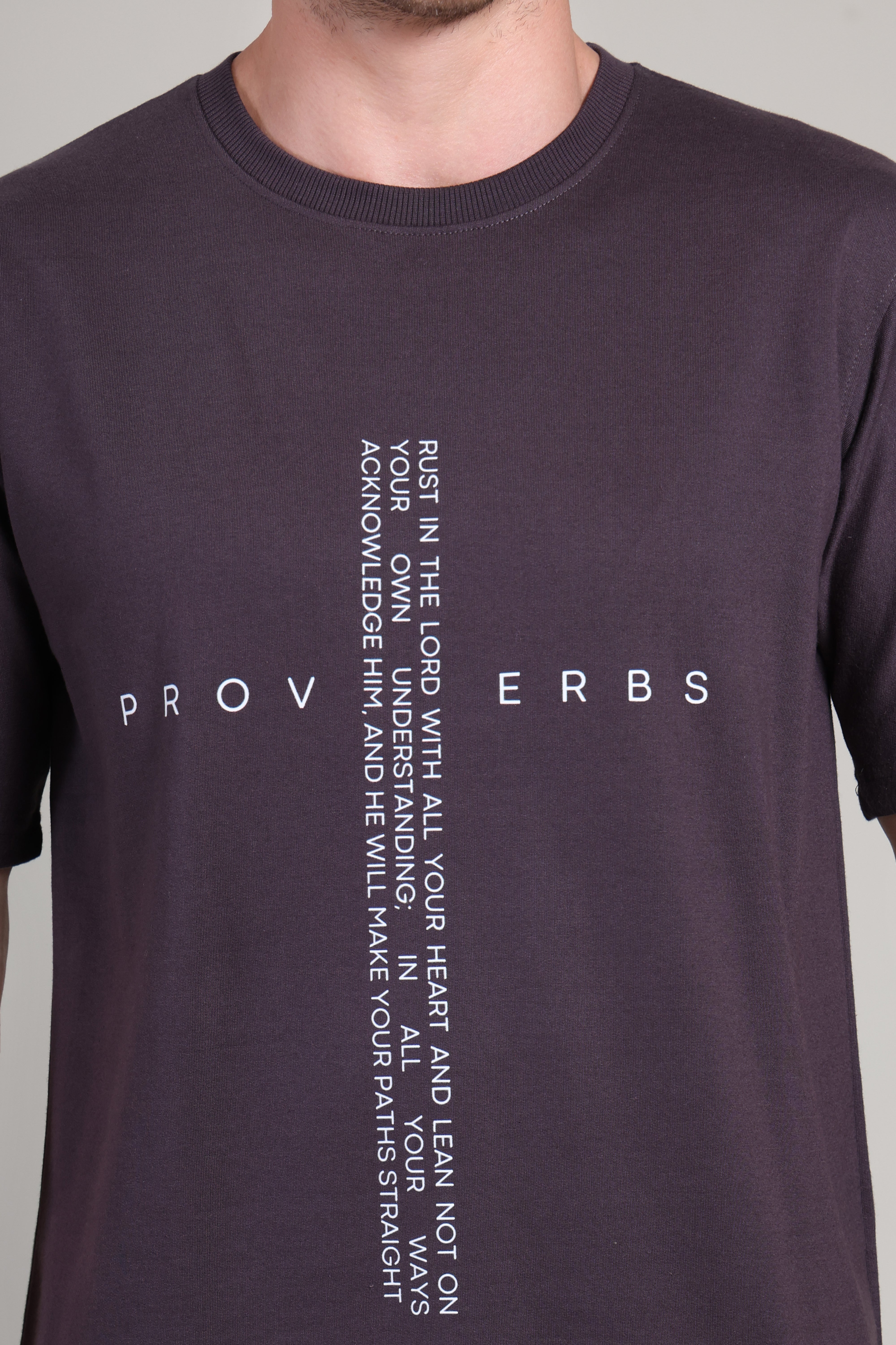 Oversized T Shirt - Proverb - Dark grey