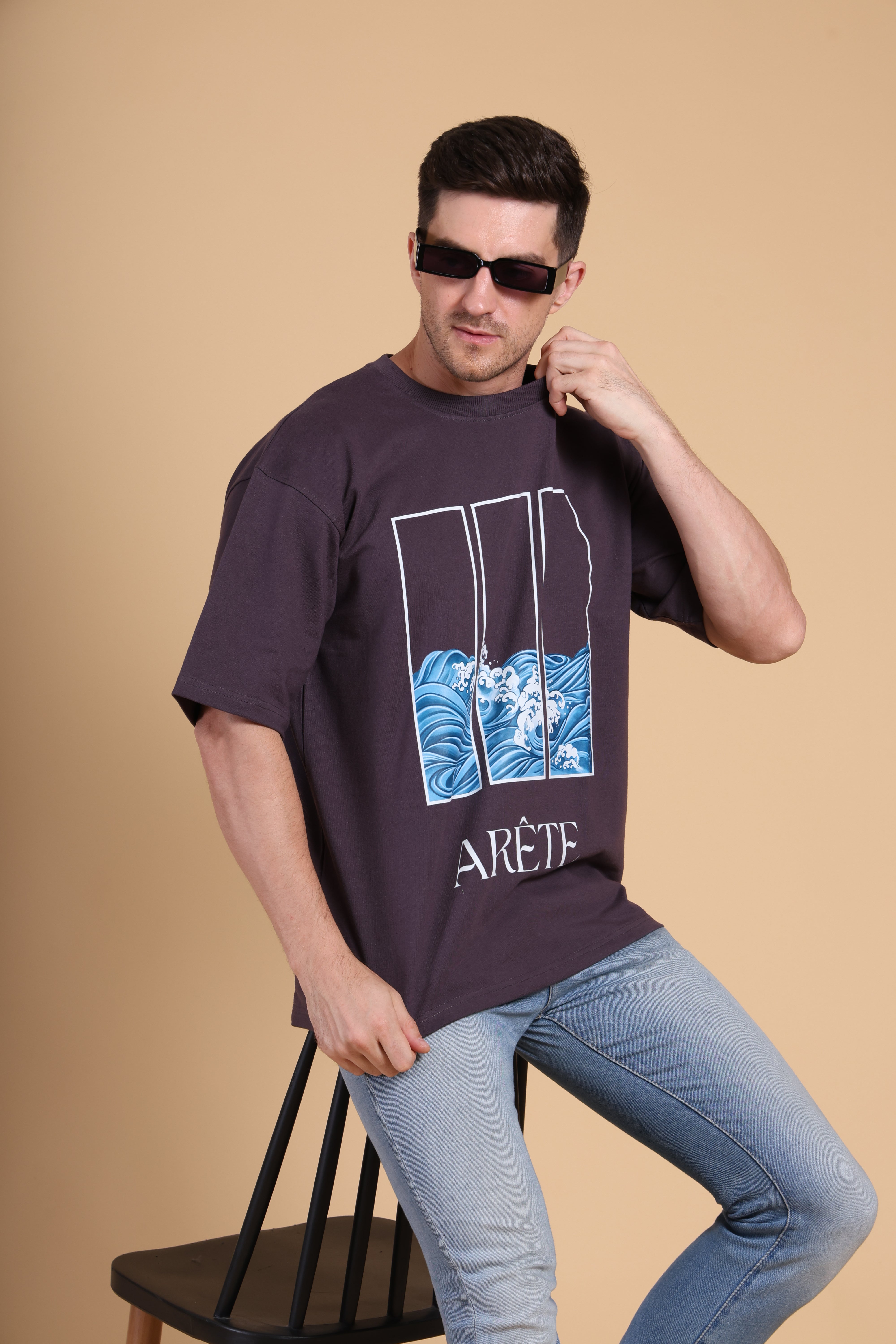 Oversized T Shirt - Arete - Dark Grey