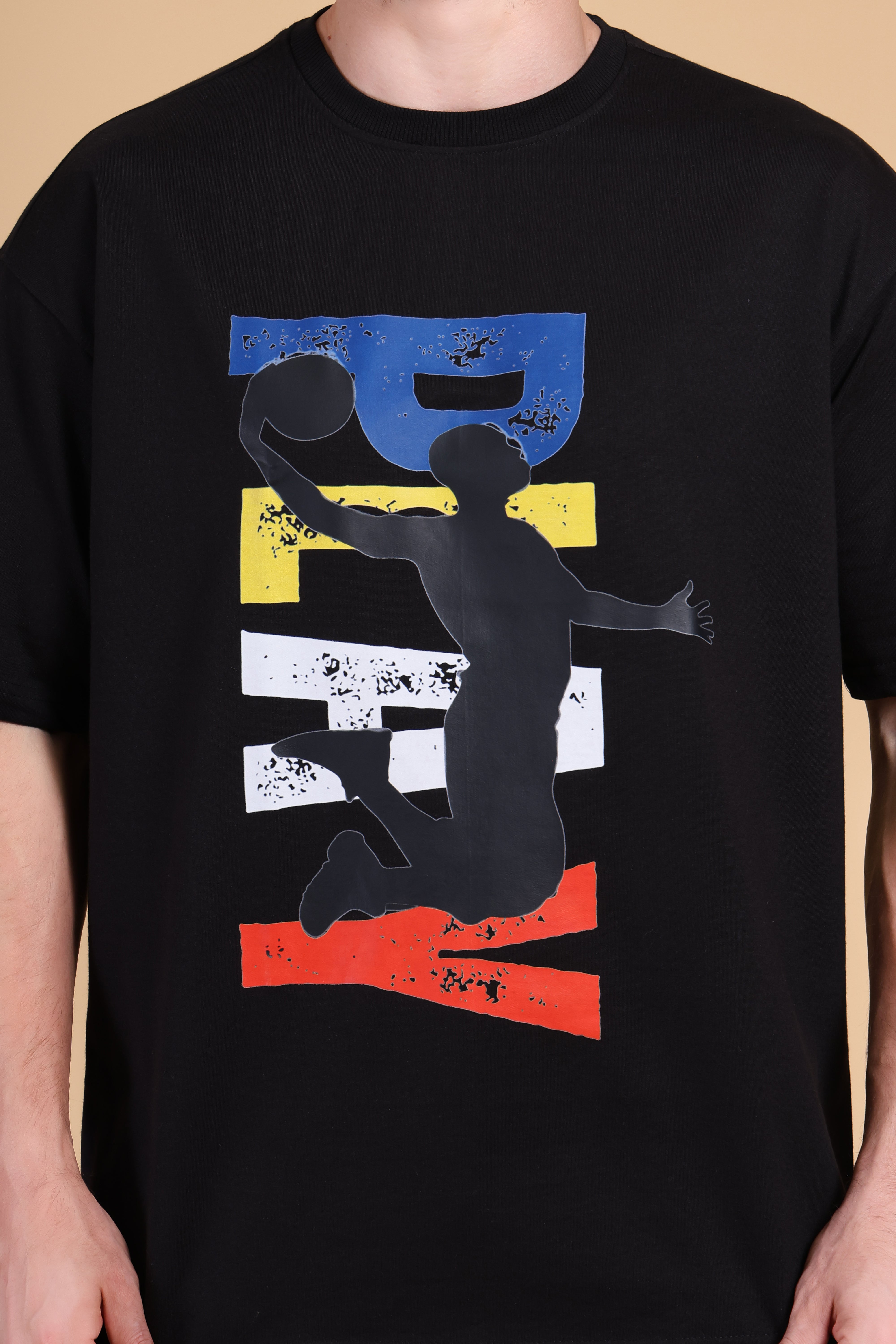 Oversized T Shirt - Basketball Black 1