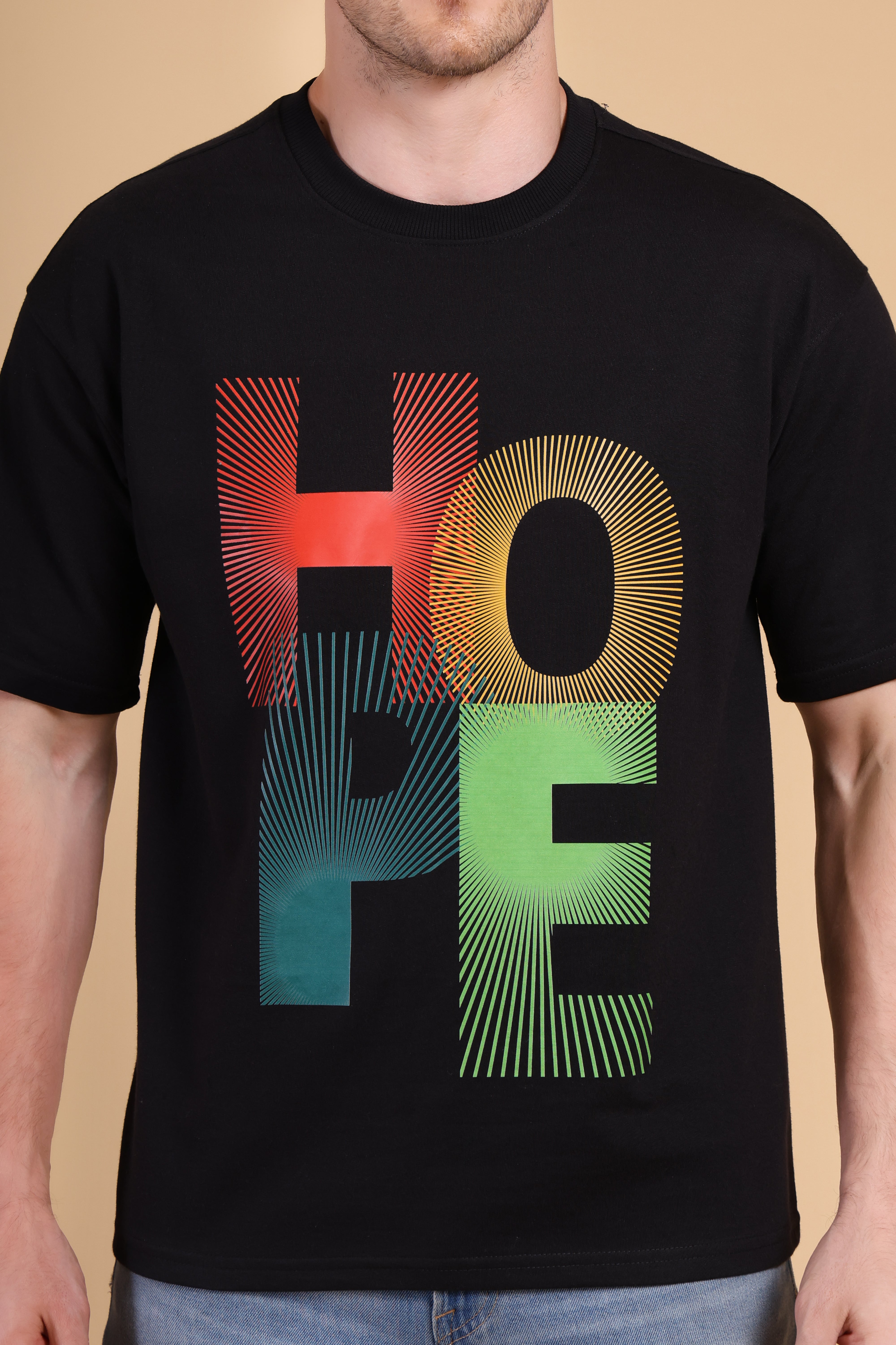 Oversized T Shirt - Hope Black