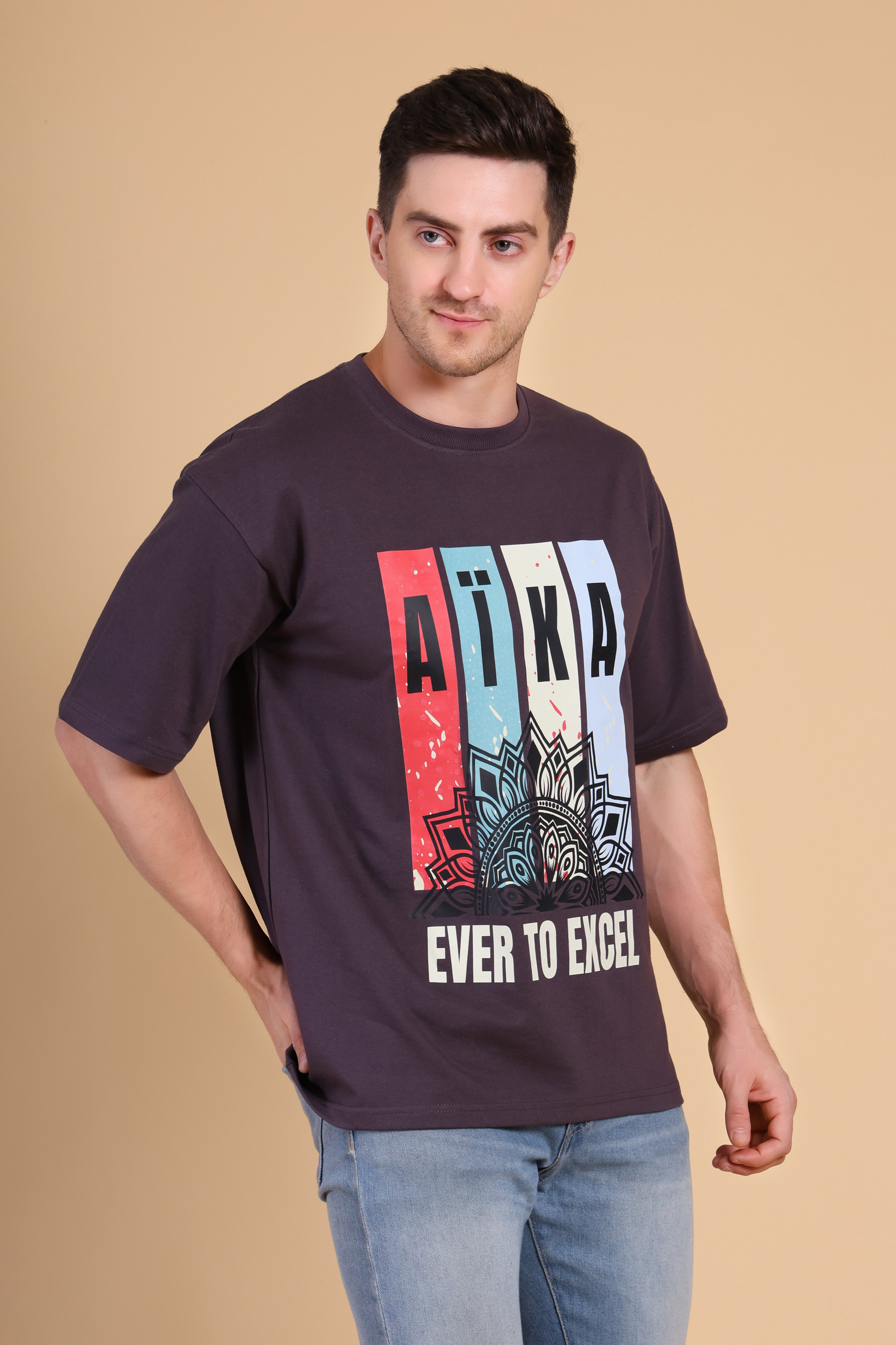 Oversized T Shirt - Aika Dark Grey