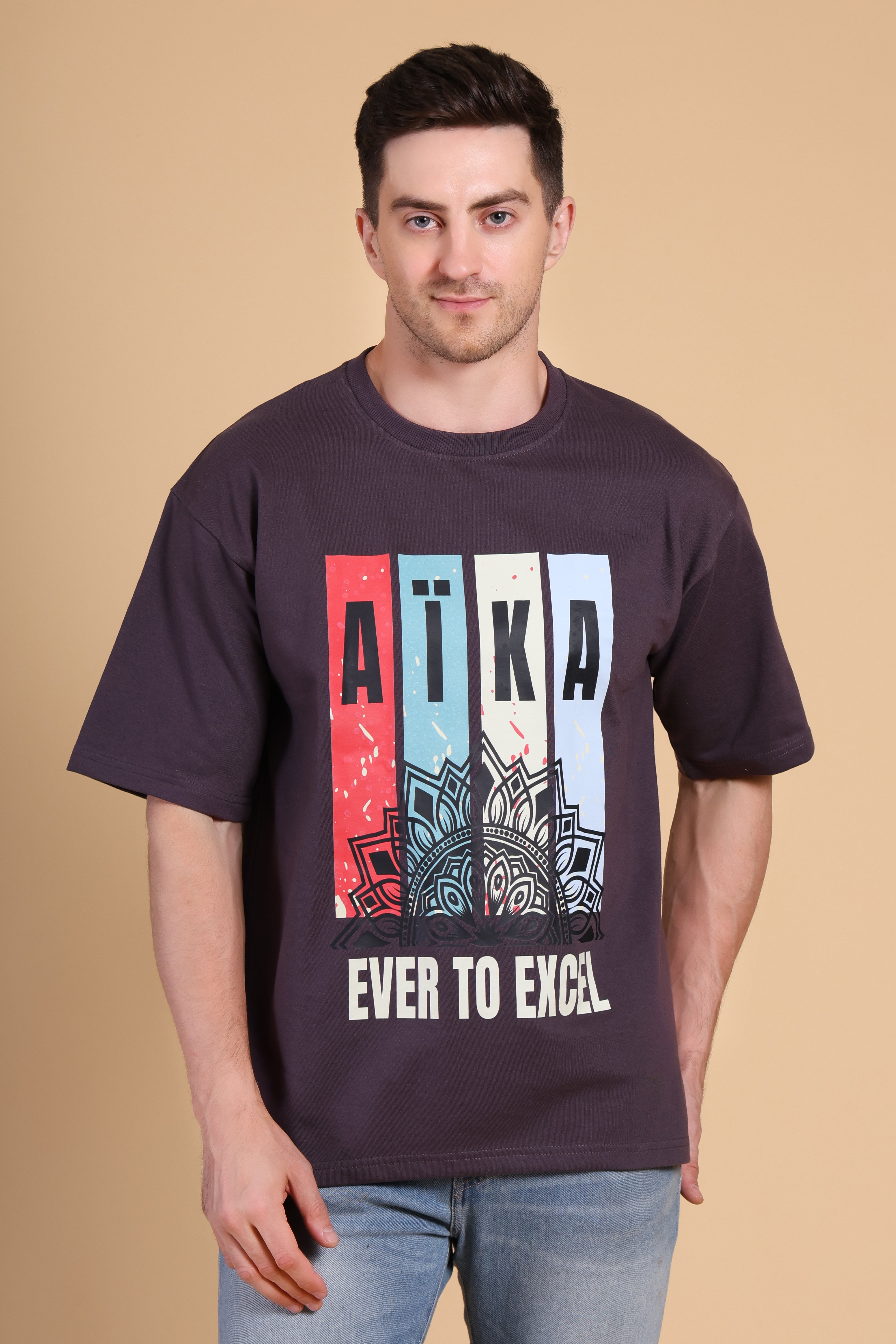 Oversized T Shirt - Aika Dark Grey
