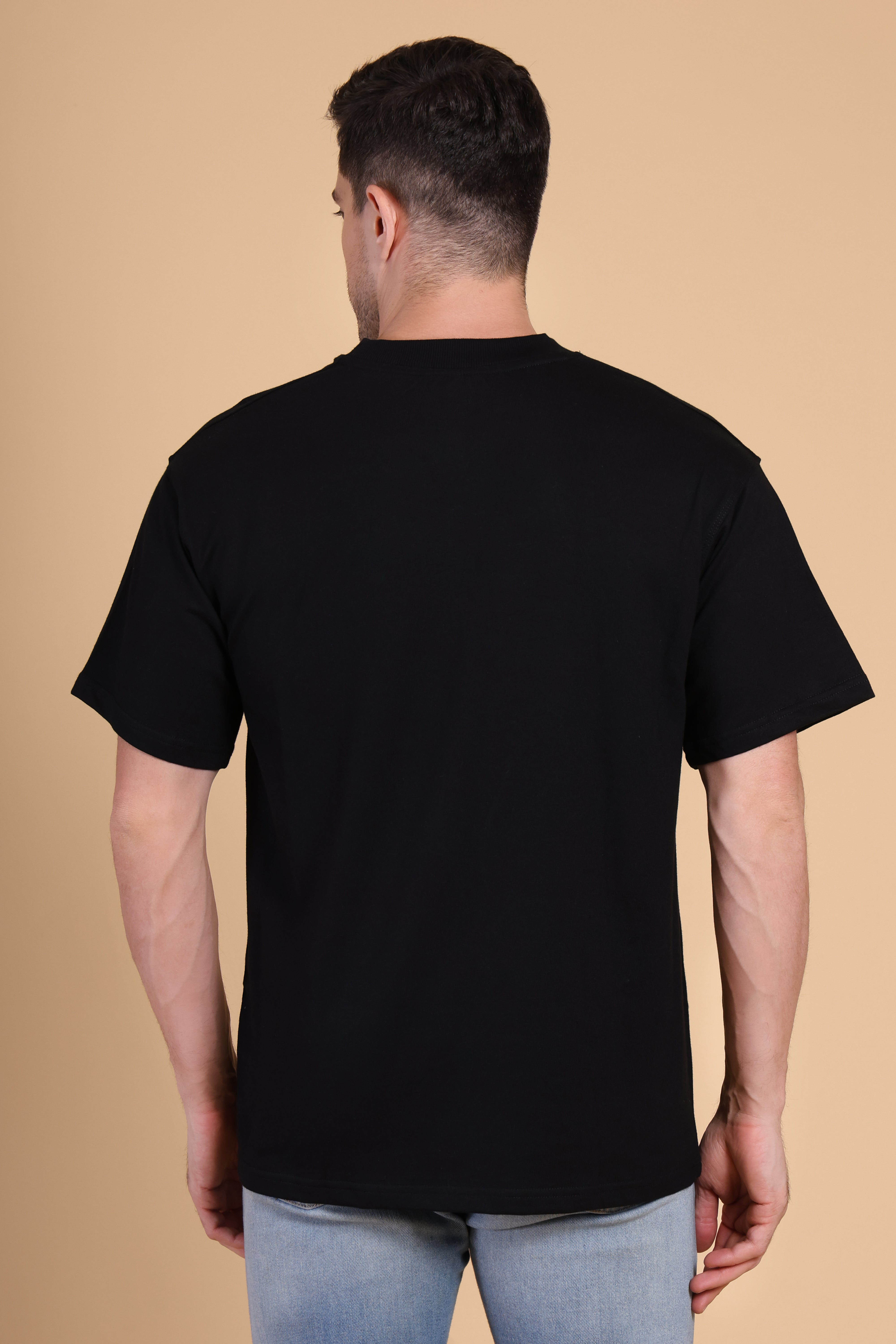 Oversized T Shirt - Paradise - Black