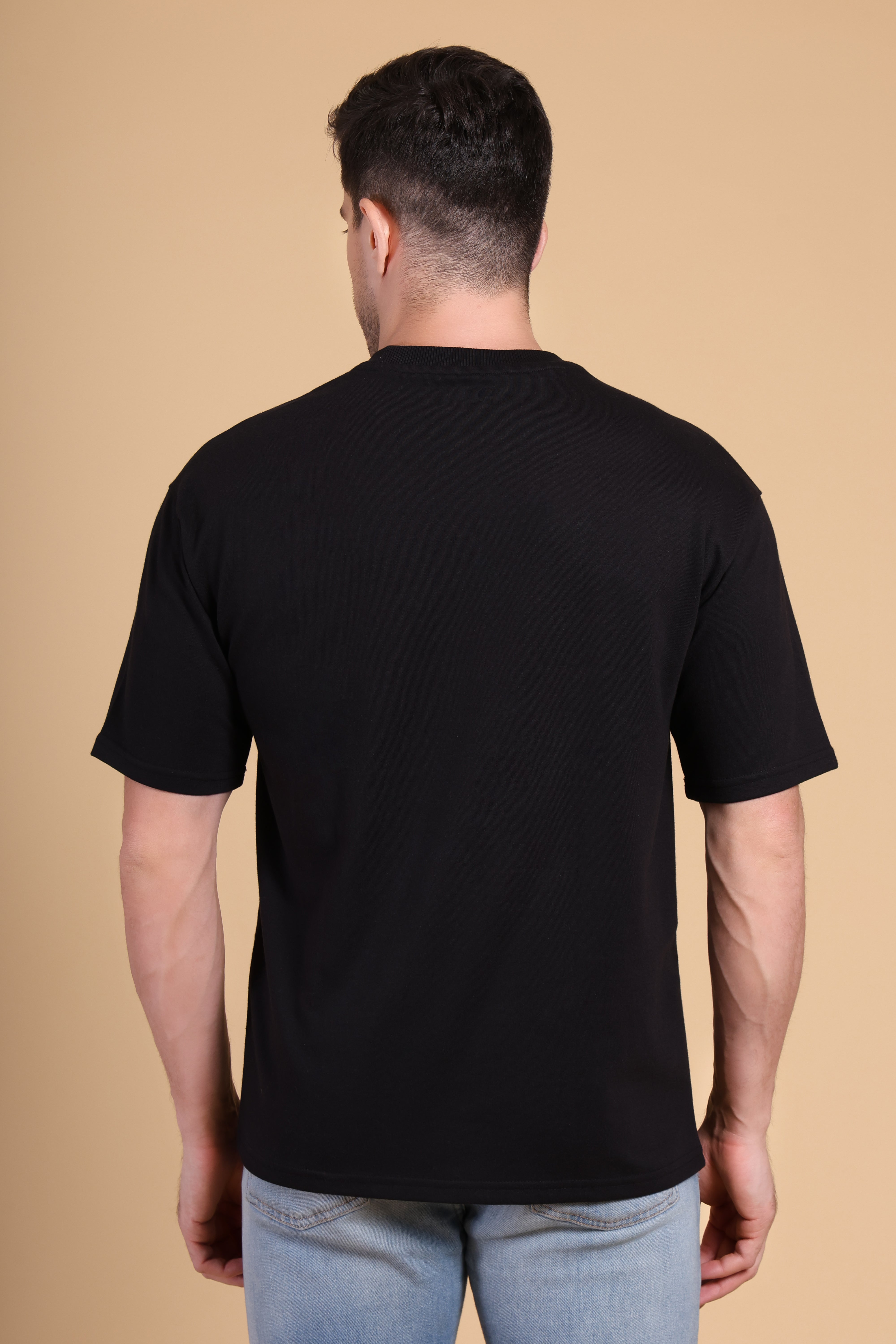 Oversized T Shirt - World Travel Black
