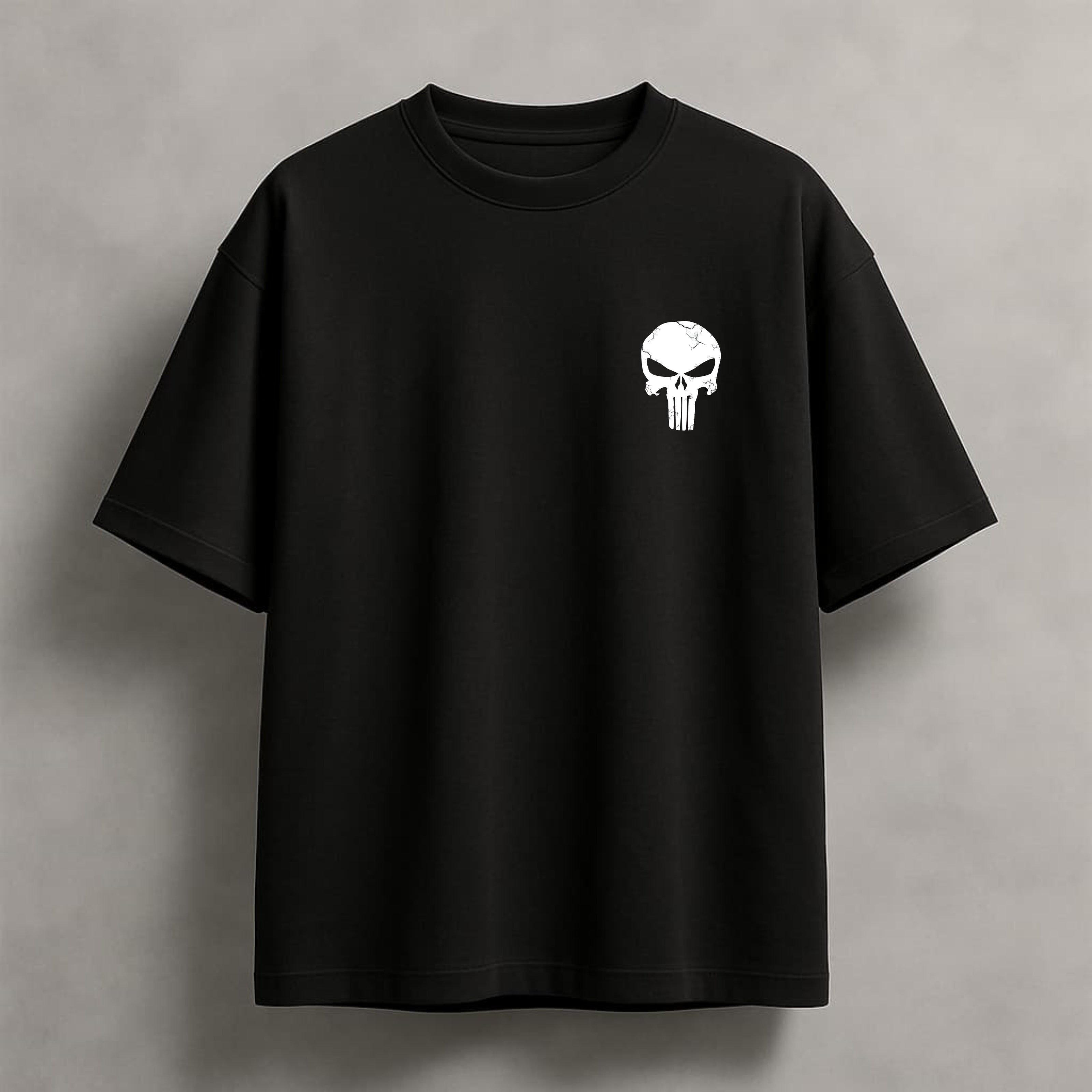 Oversized T Shirt - The Punishers Black