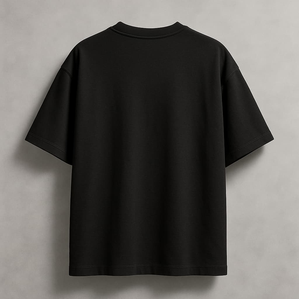 Oversized T Shirt - Retro Black